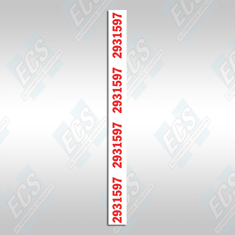 196971 Mopar Dana Axle Identification Decal (Multiple Options!) ECS