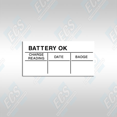 1964-68 Mustangs: Battery Inspection Decal (Multiple Options!)