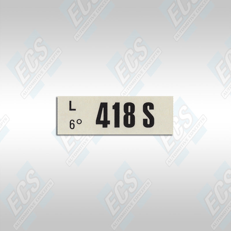 1969-73 Ford: Engine Identification Decal (Multiple Options!) – ECS ...