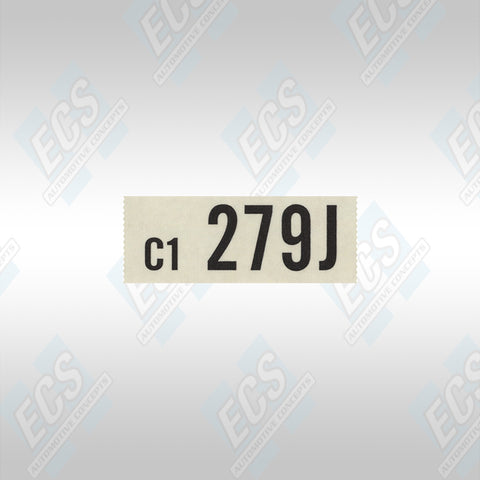 1968 Ford: Engine Identification Decal (Multiple Options!)