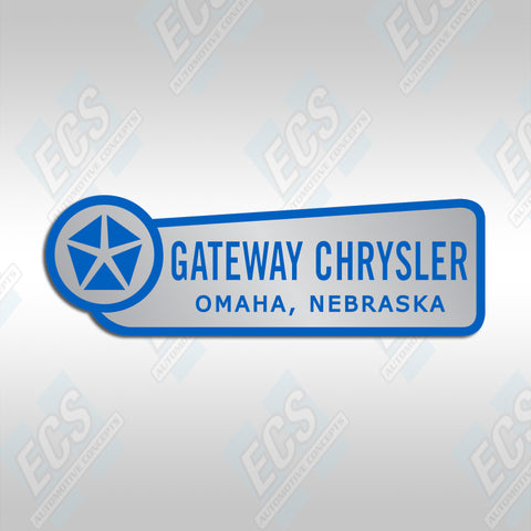 Plymouth / Chrysler Dealership Bumper Decal (Multiple Cities/Dealerships Available!)